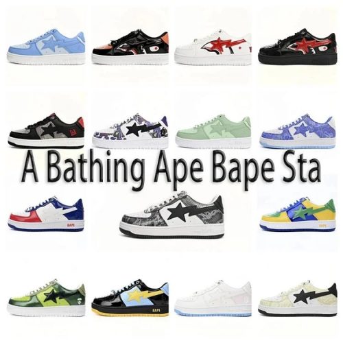 A Bathing Ape BAPE Bape Sta Low Top Sneakers Multicolor
