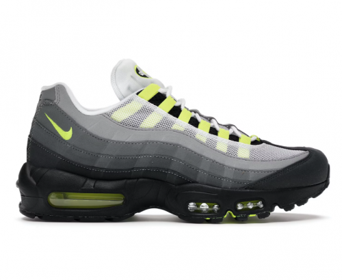 Nike Air Max 95 OG Neon Chunky Sneakers Gray and Black