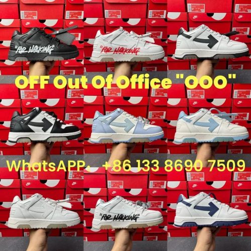 Off-White Out of Office OOO Chunky Leather Sneakers Multicolor