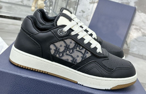 Dior B27 Low Top Sneakers Black and Beige
