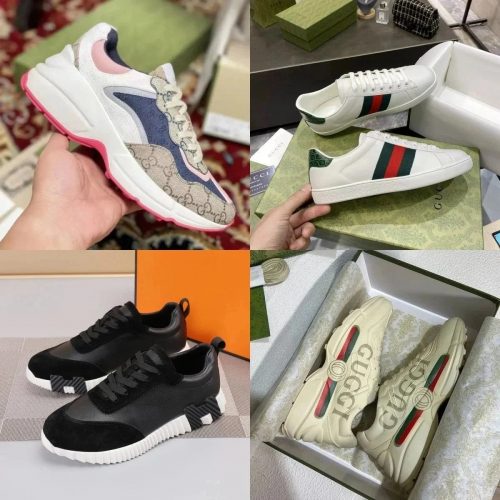 Gucci Rhyton and Ace Chunky Low Top Sneakers Multicolor