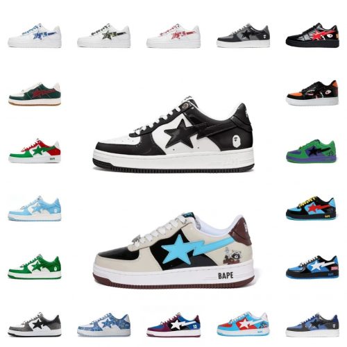A Bathing Ape BAPE Bapesta Low Top Sneakers Multicolor