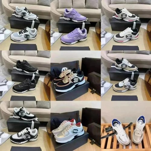 Chanel Trainer Sneakers Chunky Casual Shoes Multicolor