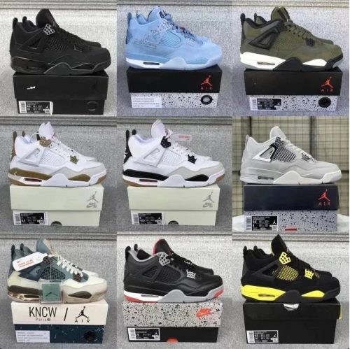 Jordan 4 Retro Chunky Basketball Sneakers Multicolor