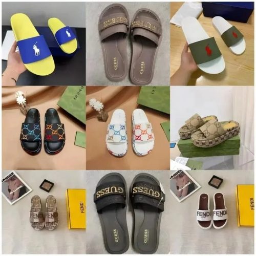 Gucci GG Supreme Casual Slides Black and White