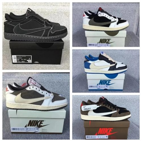 Nike Air Jordan 1 Low Travis Scott Collection Retro Sneakers Multicolor