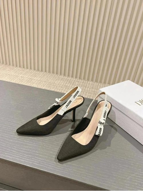 Dior J'Adior Slingback Pump Elegant High Heels Black and White