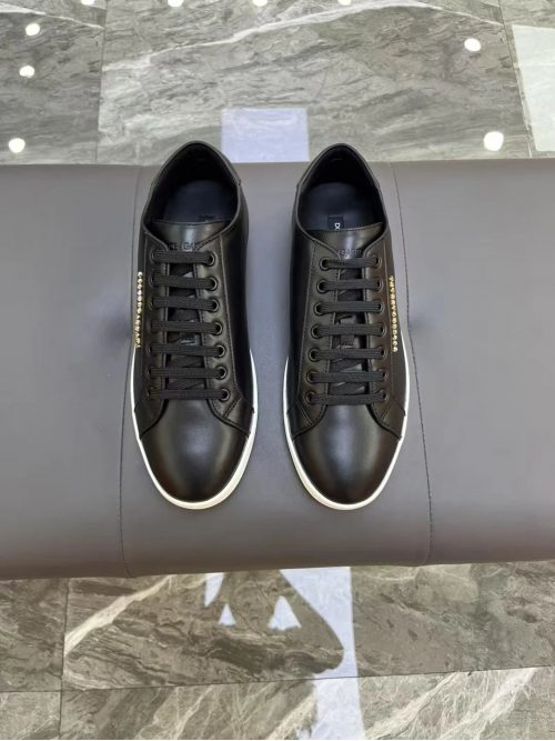 Dolce & Gabbana D&G Portofino Minimalist Leather Sneakers Black