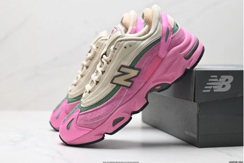 New Balance 1000 Chunky Sneakers Pink and Green