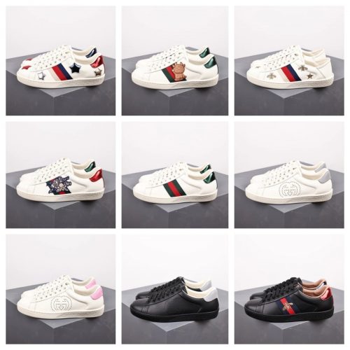 Gucci Ace Low Top Leather Sneakers Multicolor