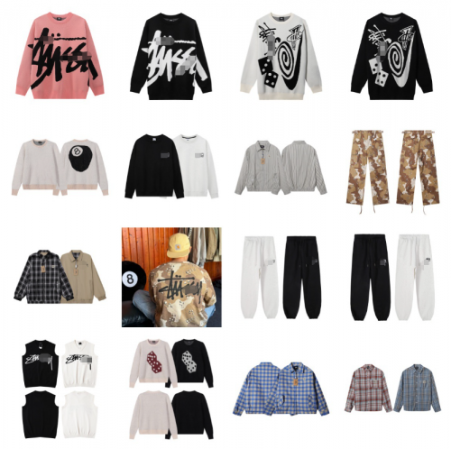 Stussy Graphic Knit Sweater Streetwear Pullover Multicolor
