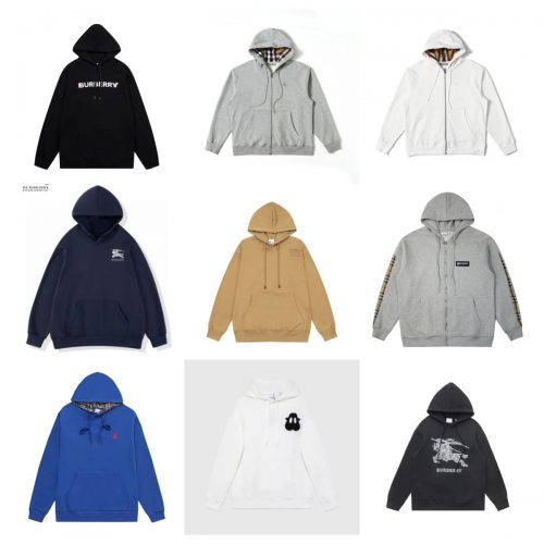 Burberry Check Detail Casual Hoodie Collection Multicolor
