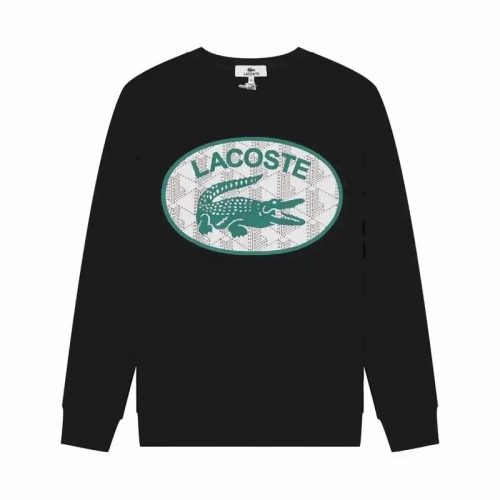 Lacoste Graphic Print Crewneck Sweatshirt Black