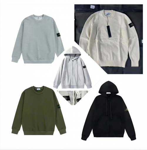 Stone Island Compass Patch Casual Sweatshirts and Zip-Up Hoodies Multicolor
