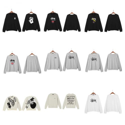 Stussy Graphic Print Streetwear Crewneck Sweatshirt Multicolor