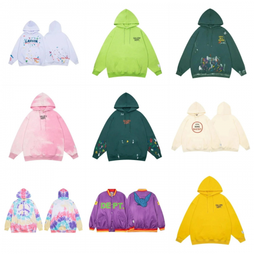 Gallery Dept. Paint Splatter Graphic Streetwear Hoodie and Jacket Multicolor