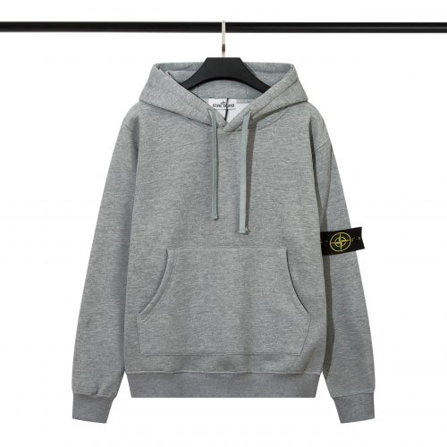 Stone Island Compass Patch Hoodie Casual Sweatshirt Gray