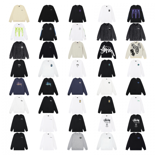 Stussy Graphic Sweatshirt Streetwear Crewneck Multicolor