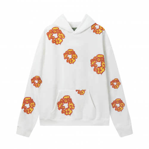 Denim Tears Cotton Wreath Graphic Hoodie White