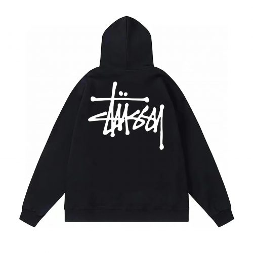 Stussy Basic Hoodie Streetwear Sweatshirt Black