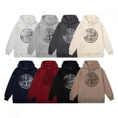 Stone Island Compass Graphic Streetwear Hoodie Multicolor