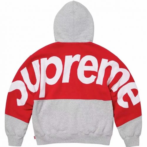 Supreme Big Arc Oversized Hoodie Red and Gray