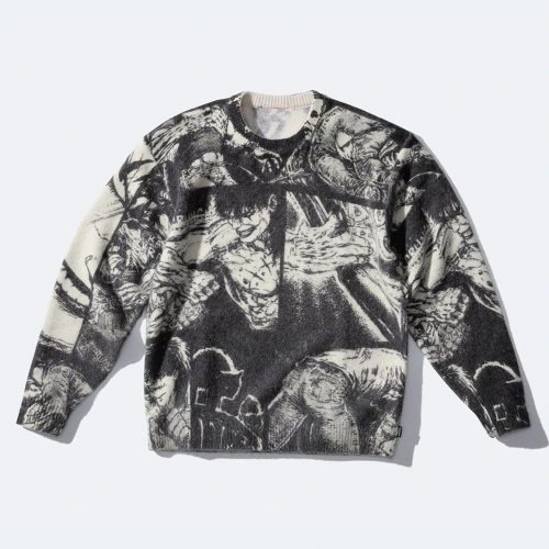 Supreme Berserk Graphic Knit Sweater Black and White