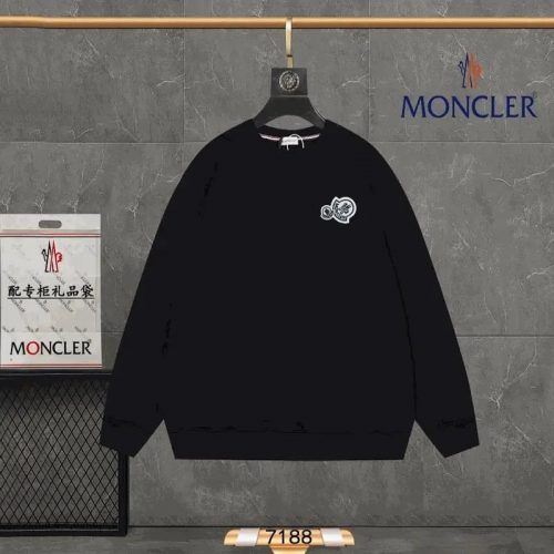 Moncler Graphic Patch Crewneck Sweatshirt Black