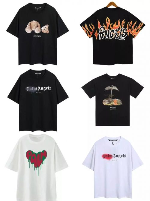 Palm Angels Graphic Print Oversized Tee Multicolor