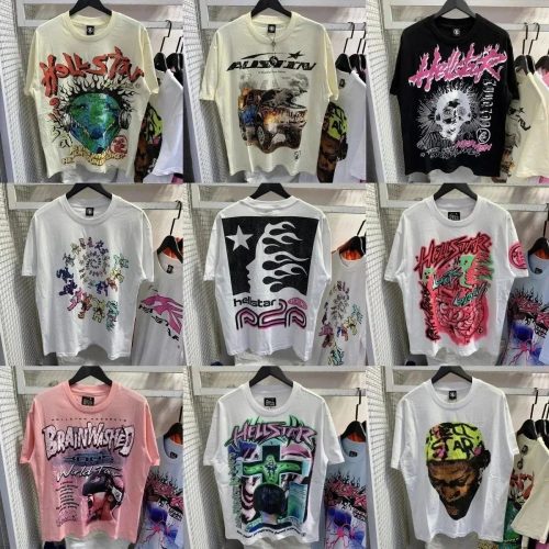 Hellstar Graphic Print Streetwear T-Shirt Multicolor
