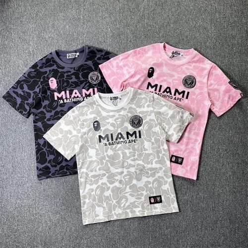 A Bathing Ape BAPE Miami Camo Graphic T-Shirt Multicolor