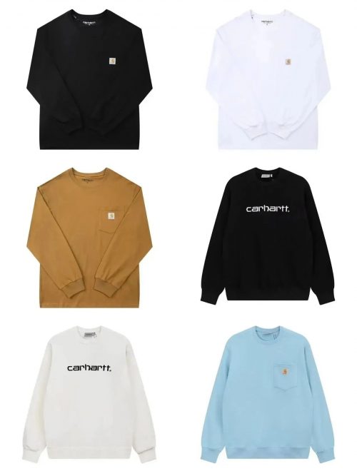 Carhartt Workwear Essential Long Sleeve T-Shirt and Sweatshirt Collection Multicolor