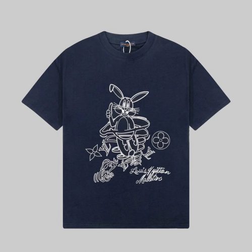 Louis Vuitton LV Bunny Graphic Cotton T-Shirt Navy