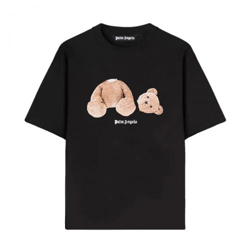 Palm Angels Bear Graphic Tee Cotton T-Shirt Black