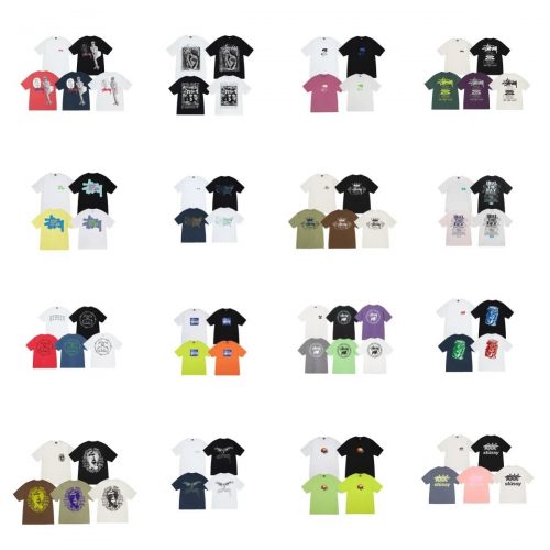 Stussy Graphic Tee Collection Streetwear T-Shirt Multicolor