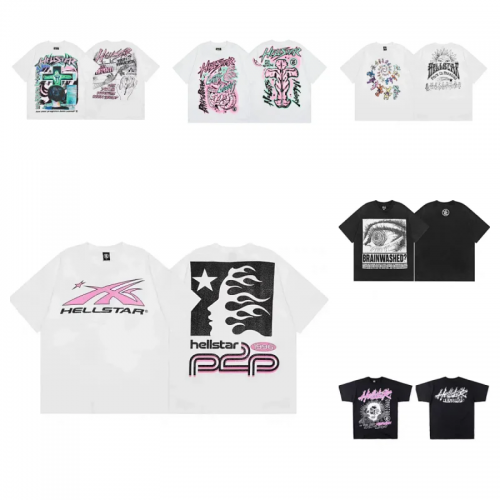 Hellstar Graphic Print Oversized Tee Multicolor