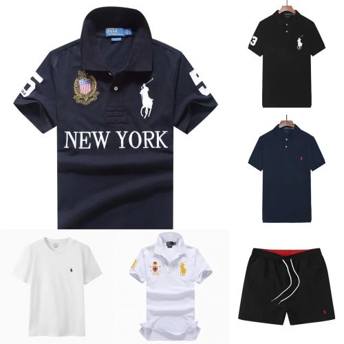 Ralph Lauren Polo Custom Fit Graphic Polo Shirt Navy
