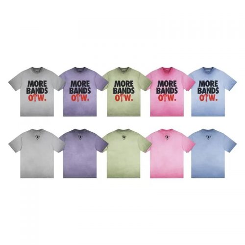 Off-White OTW More Bands Graphic T-Shirt Casual Cotton Tee Multicolor