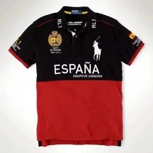 Ralph Lauren 2011 RL Racing Espana Graphic Polo Shirt Black and Red