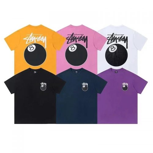 Stussy 8 Ball Graphic Streetwear T-Shirt Multicolor