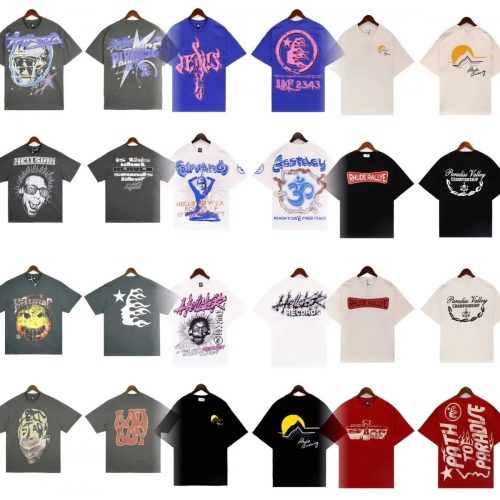 Hellstar Graphic Print Oversized Tee Multicolor