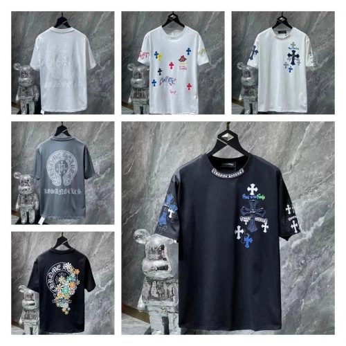 Chrome Hearts Graphic Print Streetwear T-Shirt Multicolor