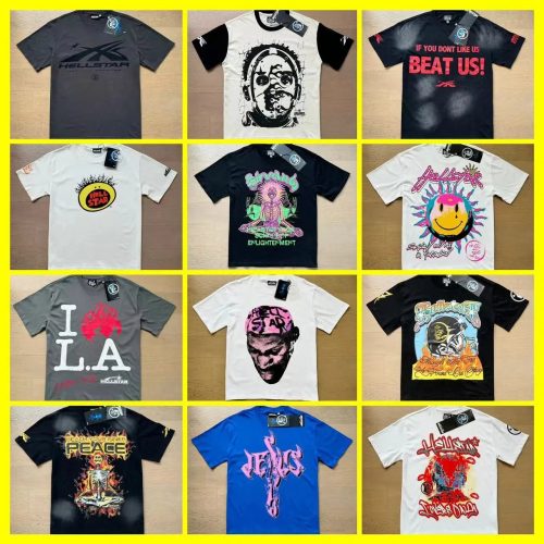 Hellstar Graphic Print Streetwear T-Shirt Multicolor