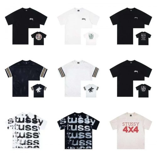 Stussy Graphic Print Streetwear T-Shirt Multicolor