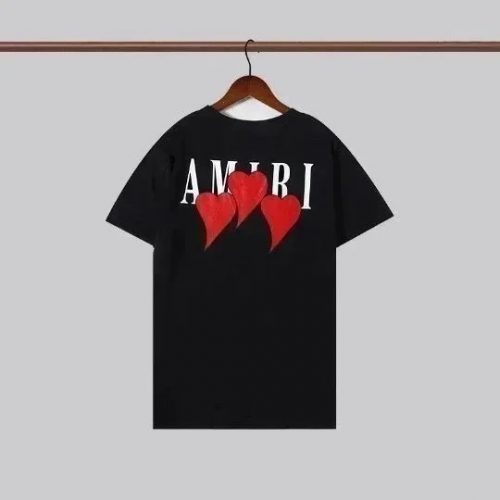 Amiri Heart Print Graphic Tee Black