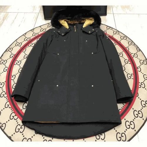 Gucci Fur-Trimmed Parka Luxury Winter Jacket Black