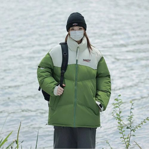 Balenciaga Puffer Oversized Jacket Green and White