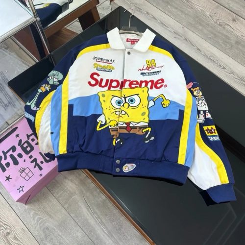 Supreme SpongeBob SquarePants Racing Jacket Graphic Streetwear Multicolor