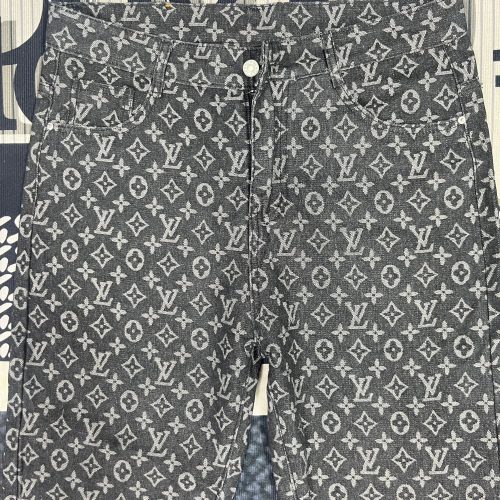 Louis Vuitton LV Monogram Denim Jeans Casual Pants Black
