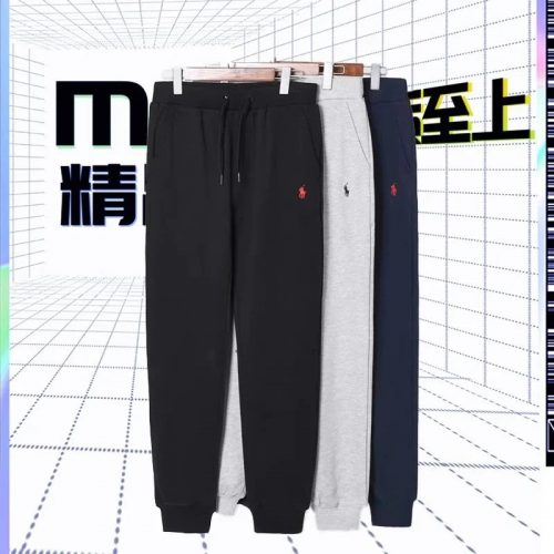 Ralph Lauren Pony Embroidery Cotton Joggers Black Gray and Navy